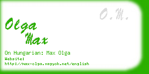 olga max business card